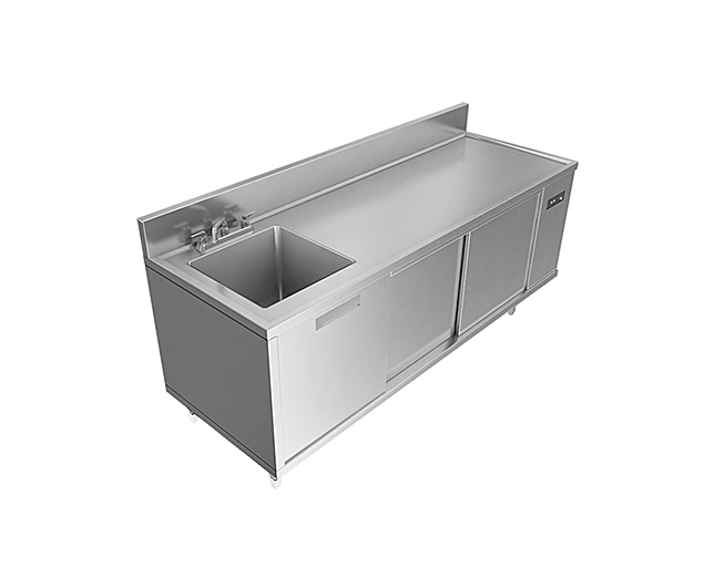 單星盆柜連趟門熱柜 尺寸:2000x700x950mm